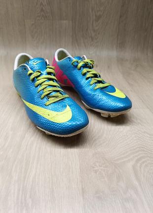 Профессиональные футбольные буцы nike mercurial veloce fg neptune blue