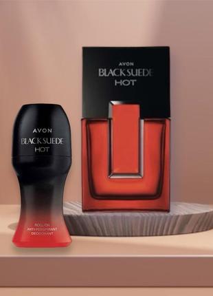 Black suede hot набор для мужчин, аромат и шариковый дезодорант1 фото