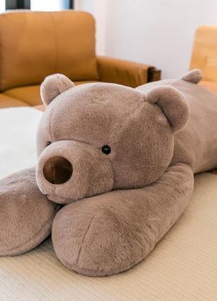 Мягкая плюшевая игрушка подушка антистресс медвеженок 60см
