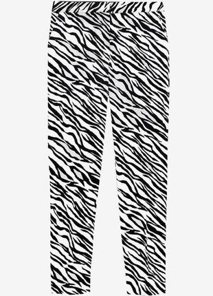 Брюки штани з товарними принтом зебра zara zebra pants trousers4 фото
