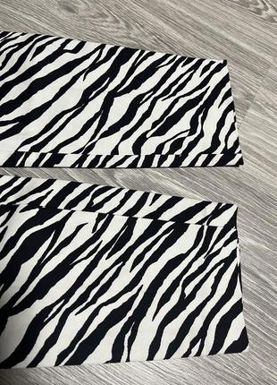 Брюки штани з товарними принтом зебра zara zebra pants trousers6 фото