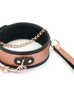 Ошейник с поводком liebe seele rose gold memory collar with leash