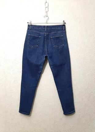 Бренд sasha базовые джинсы женские мом синие котоновые книзу зауженные размер 29 48/506 фото