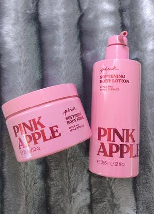 Скраб и лосьон victoria’s secret pink apple