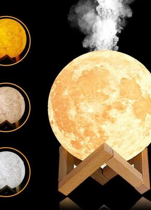 Usb ночник-увлажнитель воздуха 3d moon луна 880 мл