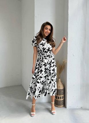 Дуже красива сукня міді принт