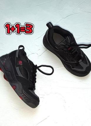 🌿1+1=3 модные черные кроссовки на роликах heelys, размер 28