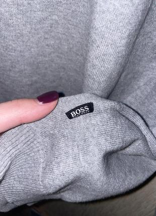 Серый базовый свитер hugo boss оригинал4 фото