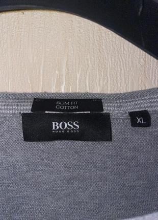 Серый базовый свитер hugo boss оригинал3 фото