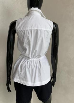 Hm белая 
блуза 💯 хлопок с кулиской на поясе8 фото