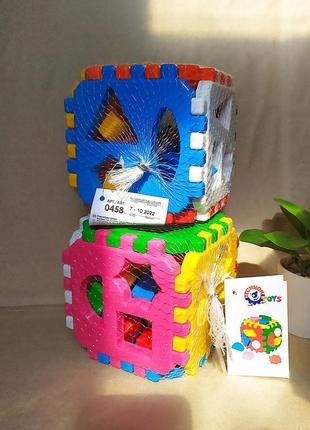 Дитячий сортер куб "розумний малюк"7 фото