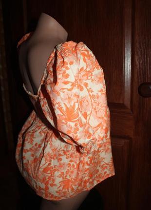 Блуза персиковая в цветы dorothy perkins6 фото