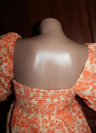 Блуза персиковая в цветы dorothy perkins3 фото