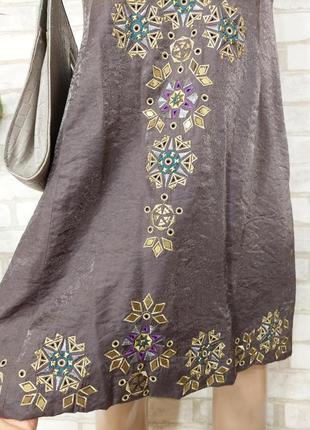 Фирменное monsoon красивое мини платье с вышивкой на 77% вискоза, размер л-хл8 фото