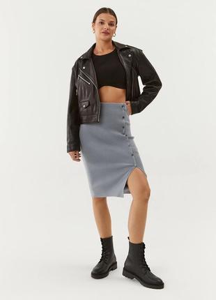 Calvin klein jeans спідниця-олівець j20j221128 сірий slim fit