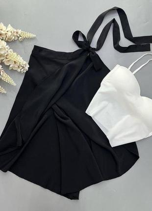 Легкая и элегантная шелковая юбка на запах2 фото