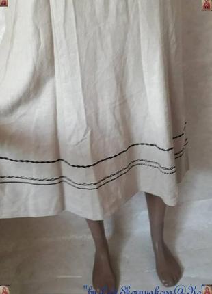 Фірмовий marks &amp; spenser сарафан/сукня з вишивкою на 55% льон і 45% бавовна, розмір л-ка5 фото