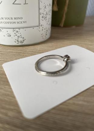 Деликатное кольцо в стиле pandora серебро 9259 фото