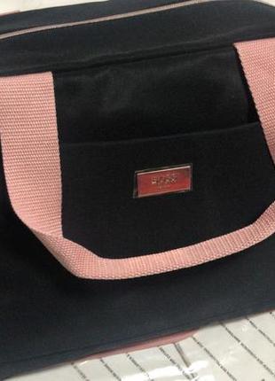 Hugo boss сумка черная с розовым мехом босс. акция 1+1=32 фото
