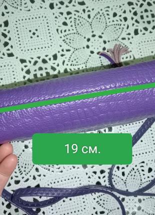 Сумка клатч натуральная кожа фиолетовый цвет3 фото