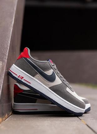 Кросівки чоловічі nike air force сірі замшеві кеди найк аїр форс взуття з натуральної замші осінь весна5 фото