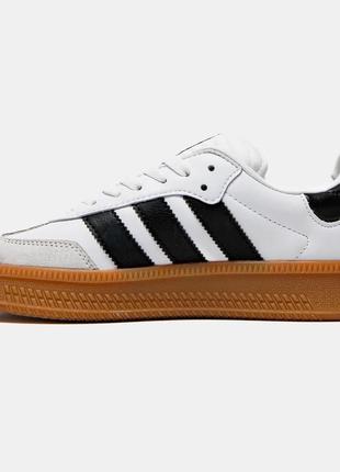 Adidas samba xlg white/black gum platform8 фото