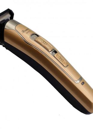 Машинка для стрижки gemei gm-6115, машинка для стрижки волосся домашня. колір: бежевий