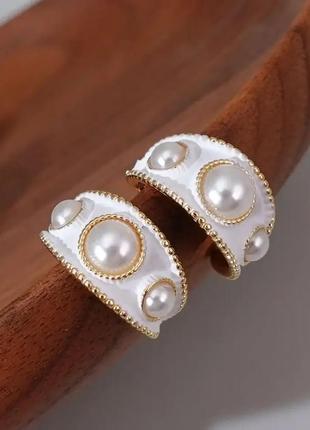 Серьги изысканные с бусинами