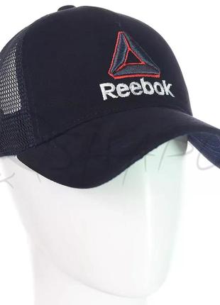 Бейсболка летняя с сеткой unisex кепка брендовая из хлопка универсальная reebok bth20879 темно-синий