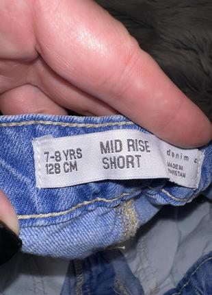 Стильные базовые джинсовые шорты для девочки 7/8р denim.co6 фото