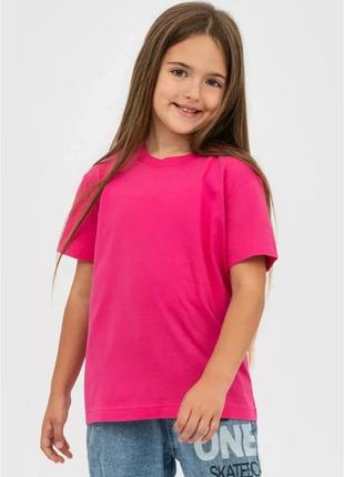 Дитяча класична футболка для дівчинки stedman рожевого кольору 100% 122-128см