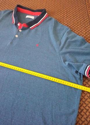 ‼️батал‼️ мужская одежда/брендовая футболка поло большого размера 💙 68/70/8xl размер, пог 78 см, коттон4 фото