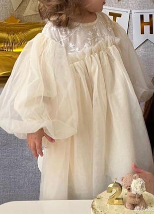 Сукня, плаття для дівчинки, святкове плаття, платтячко з фатину на 2-3 роки4 фото