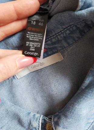Фирменное george платье миди/туника под джинс со 100 %рами, размер 3-4хл9 фото