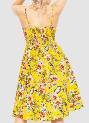 Сарафан женский с цветочным принтом, цвет желтый, 221r1932-74 фото