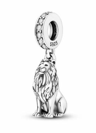 Серебряный шарм бусина подвеска бусина-подвеска в стиле пандора pandora нова с биркой и пробой s925 серебро 925 проби лев