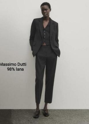 Классические брюки из тонкой шерсти massimo dutti