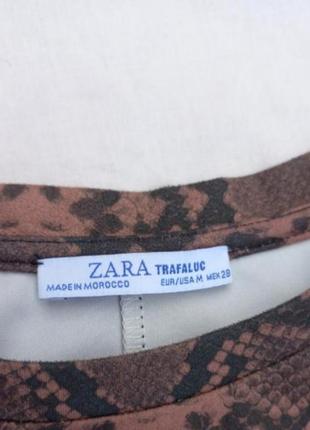Замшевое платье футболка в змеиный принт zara2 фото