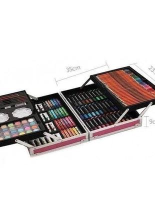 Набор для рисования для подростков единорог 145 предметов, чемодан с карандашами и...