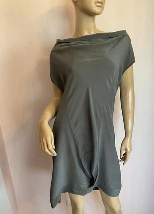 Легка сіра комбінована італійська сукня/s/ brend amelie folies