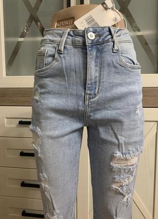 Жіночі джинси мом рвані m’sara  хс-хл2 фото
