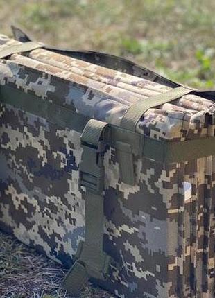 Каремат з 2 стропами для кріплення на molle або на ремінь; 6 секцій 20 мм піксель