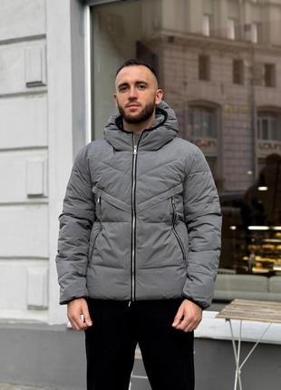 Куртка чоловіча весняна осіння євро зима сіра rd298
