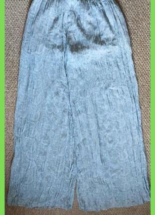 Новые легкие широкие брюки палаццо 100% вискоза р. м, l длинные, zara3 фото