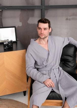 Мужской муслиновый халат