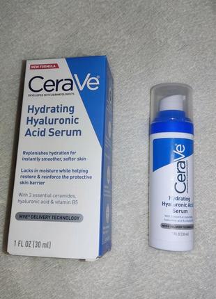 Зволожувальна сироватка для обличчя cerave hydrating hyaluronic acid serum 30 мл2 фото
