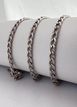 Цепочка разной длины из нержавеющей медицинской стали “версаль” шириной 4,3 мм