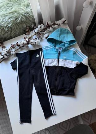 Костюм набір худі кофта лосини adidas на дівчинку 3-4 роки