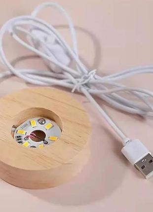 Декоративный 3d ночник хрустальный шар "планета земля" с led подсветкой