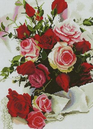 Алмазна мозаїка "рози" 40*50 см